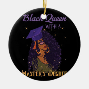 Black Queen Masters Degree Studenten Julgransprydnad Keramik