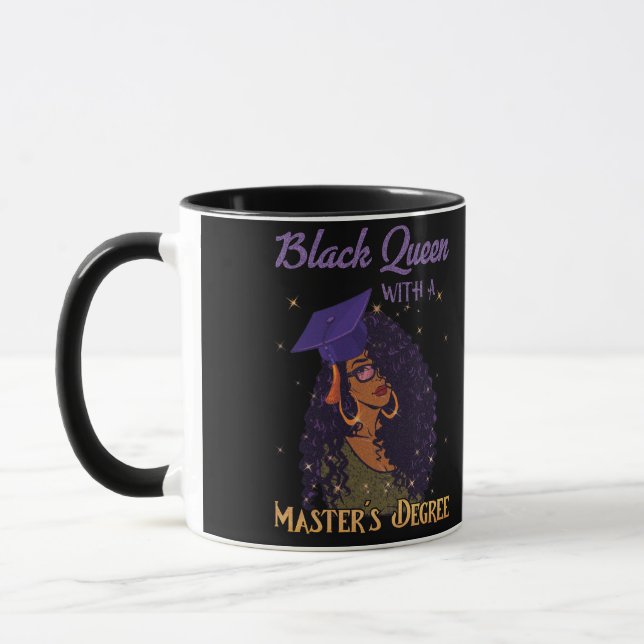 Black Queen Masters Degree Studenten Mugg (Vänster)