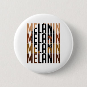 Black Queen Melanin Afro Women Retro Vintage Typog Knapp