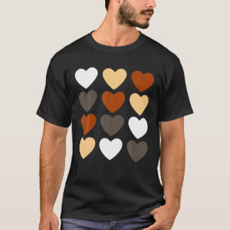 BLACK QUEEN Melanin Hearts African American Pride T Shirt