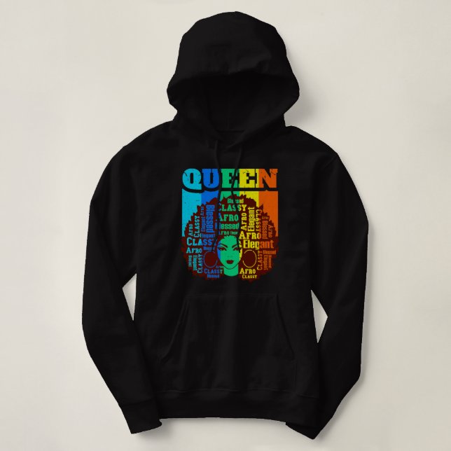 Black Queen Melanin Magic Sista Woman Queens Brown T Shirt (Design framsida)