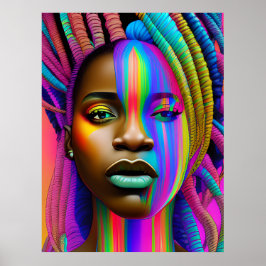 Black Queen melanin Sista Amerikanska kvinnan Poster