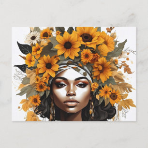 Black Queen melanin sista Black Girl Magsistas Vykort