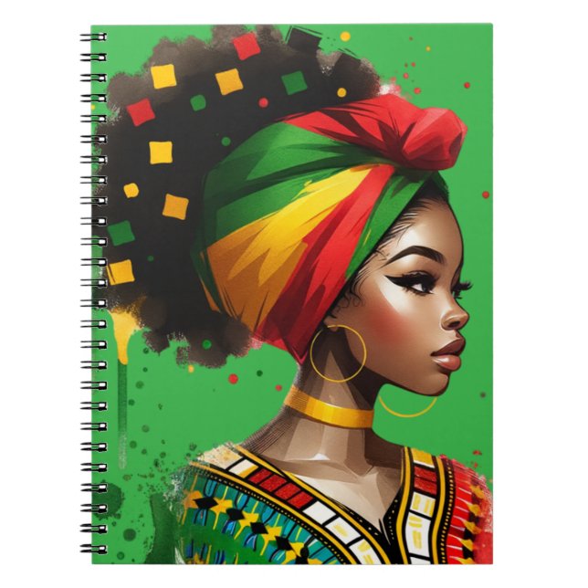 Black Queen melanin sista magiska bruna hudflickor Anteckningsbok (Framsidan)
