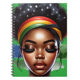 Black Queen melanin sista magiska bruna hudflickor Anteckningsbok