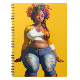 Black Queen melanin sista magiska bruna hudflickor Anteckningsbok