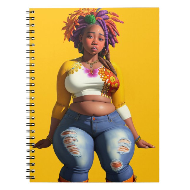 Black Queen melanin sista magiska bruna hudflickor Anteckningsbok (Framsidan)