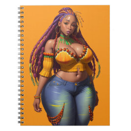 Black Queen melanin sista magiska bruna hudflickor Anteckningsbok