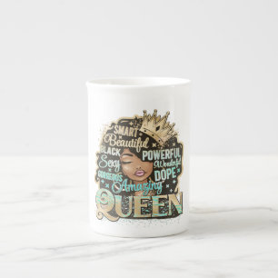 Black Queen Melanin Woman Brown Skin Sista Magic Benporslin Mugg