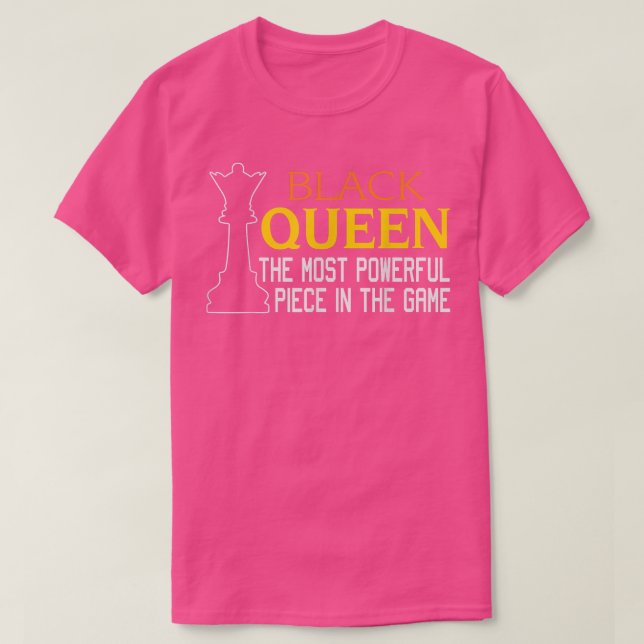 BLACK QUEEN Mest kraftfulla chess African American T Shirt (Design framsida)