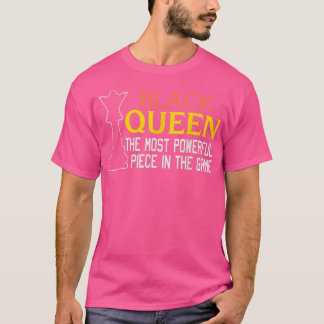 BLACK QUEEN Mest kraftfulla chess African American T Shirt