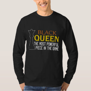 BLACK QUEEN Mest kraftfulla chess African American T Shirt