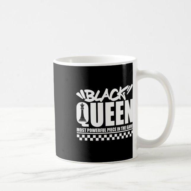 Black Queen Mest Power Chess African American W Kaffemugg (Höger)