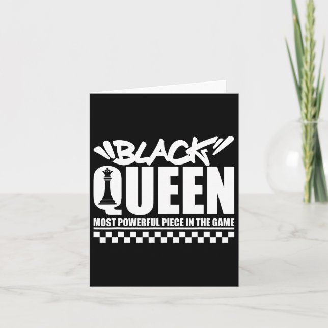 Black Queen Mest Power Chess African American W Kort (Framsida)