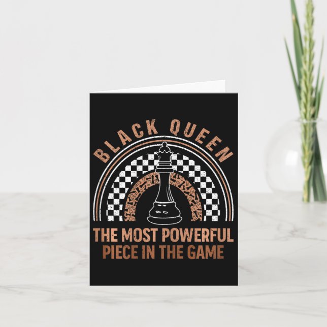 Black Queen Mest Power Chess African American W Kort (Framsida)