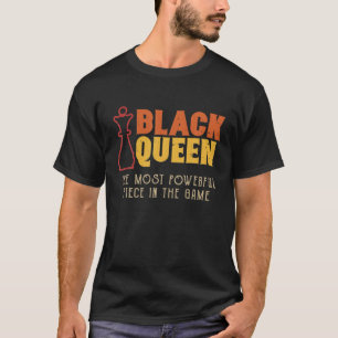 Black Queen Mest Power Chess African American W T Shirt