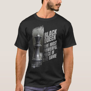 Black Queen Mest Power Chess African American W T Shirt