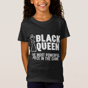 Black Queen Mest Power Chess African American W T Shirt