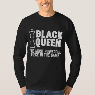 Black Queen Mest Power Chess African American W T Shirt