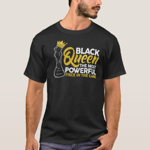 Black Queen Mest Power Chess African American W T Shirt