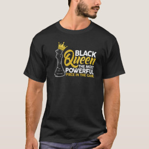 Black Queen Mest Power Chess African American W T Shirt