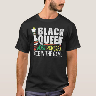 Black Queen Mest Powerged Chess African American T Shirt