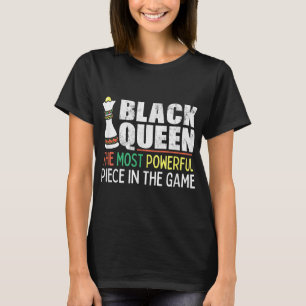 Black Queen Mest Powerged Chess African American T Shirt
