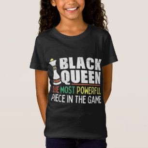 Black Queen Mest Powerged Chess African American T Shirt