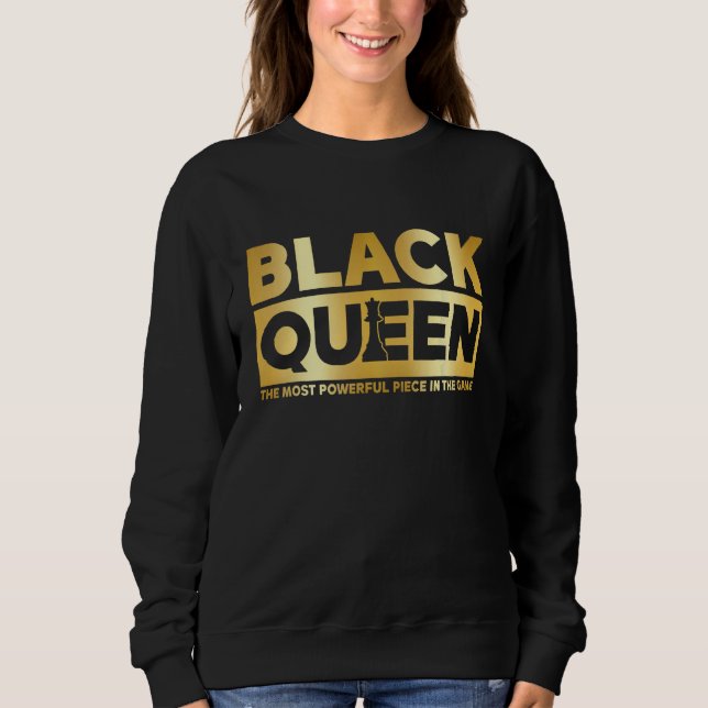 Black Queen Most Powerful Chess African American W T Shirt (Framsida)