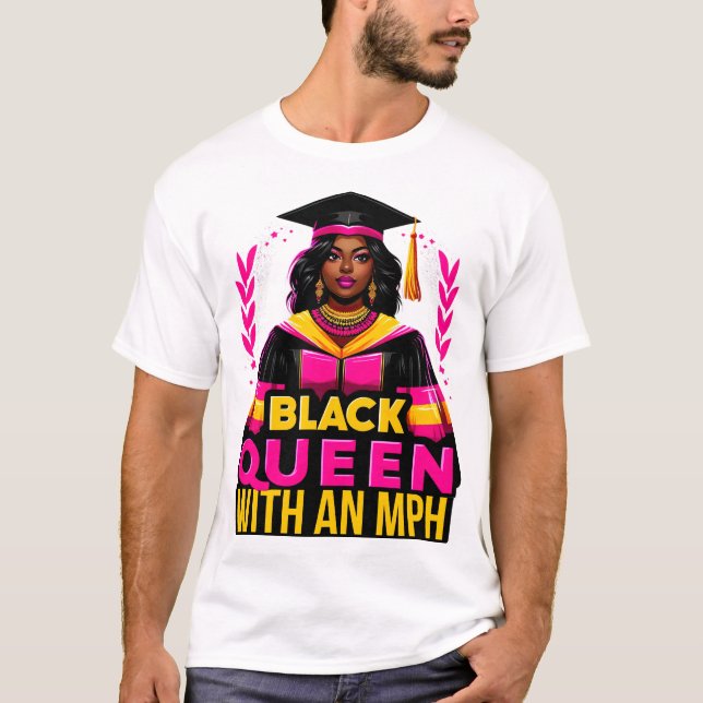 Black Queen MPH Masters Public Health Studenten T Shirt (Framsida)