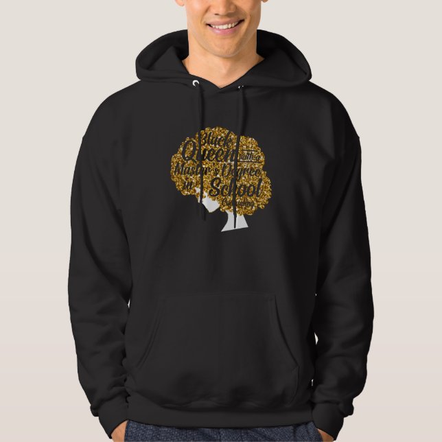 Black Queen MSW Social Work Degrees Masters Gradua Hoodie (Framsida)