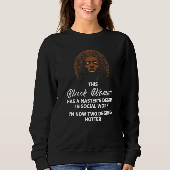Black Queen Msw Social Work Degrees Masters Gradua T Shirt (Framsida)