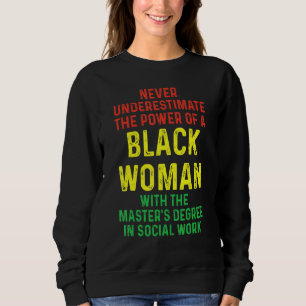 Black Queen Msw Social Work Masters Studenten T Shirt