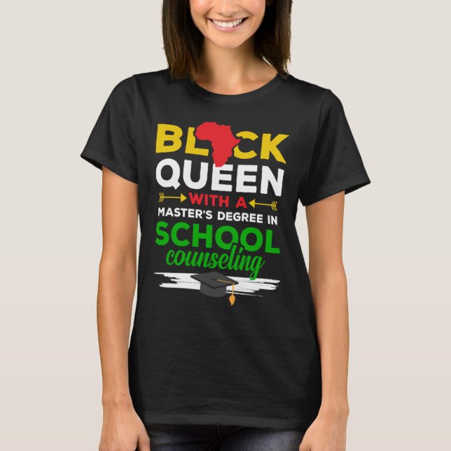 Black Queen MSW Social Work Successful Masters Gra T Shirt (Framsida)