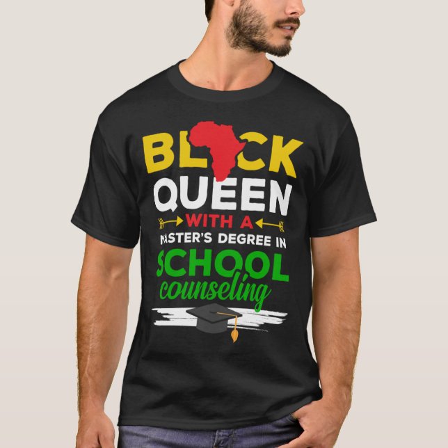 Black Queen MSW Social Work Successful Masters Gra T Shirt (Framsida)