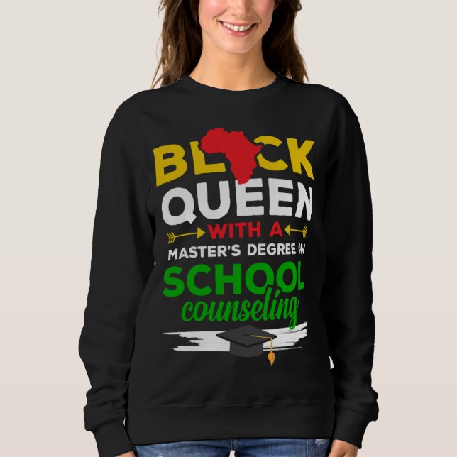 Black Queen MSW Social Work Successful Masters Gra T Shirt (Framsida)