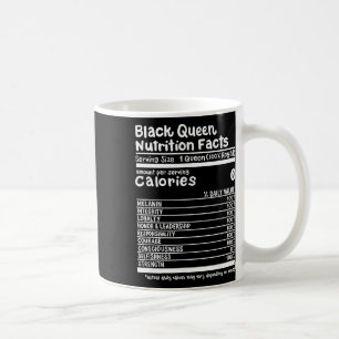 Black Queen Näringsfakta Melanin Stolthet Svart Hi Kaffemugg