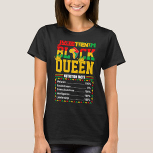 Black Queen Nutrition Facts Black History Month Bl T Shirt