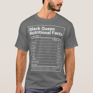 Black Queen Nutrition Facts Proud Black History Mo T Shirt