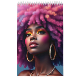 Black queen pastel rainbow melanin sista kalender