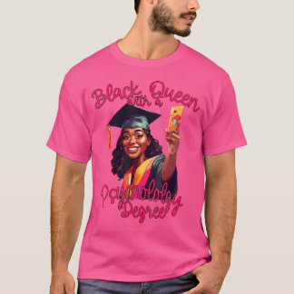 Black Queen Psychology Degree Graduation 2023 Phd  T Shirt