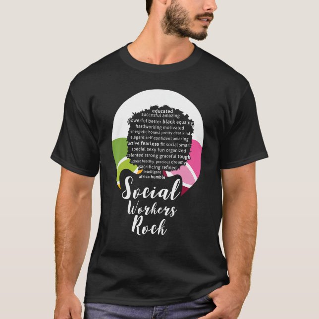 Black Queen Social Workers Sten Magic Diva Gift De T Shirt (Framsida)