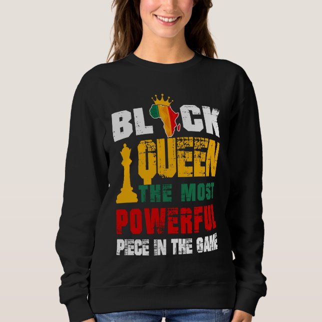 Black Queen The Most Powerful Piece In The Game Af T Shirt (Framsida)