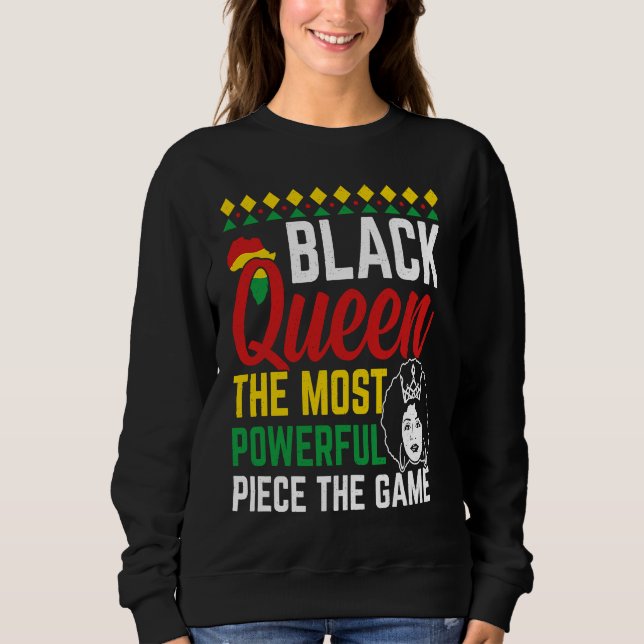 Black Queen The Most Powerful Piece The Game T Shirt (Framsida)