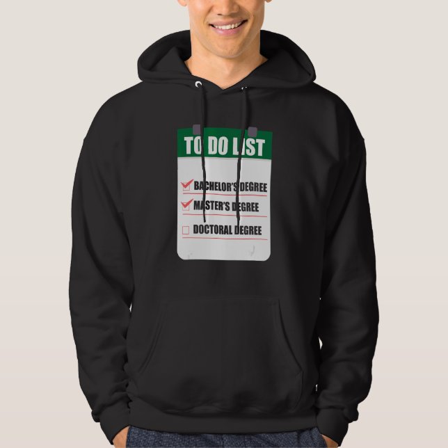 Black Queen to Do Masters Studenten 1 Hoodie (Framsida)
