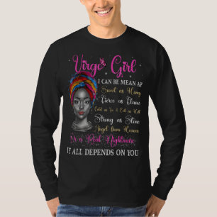 Black Queen Vigro Girl Zodiac Birthday Afro Natura T Shirt
