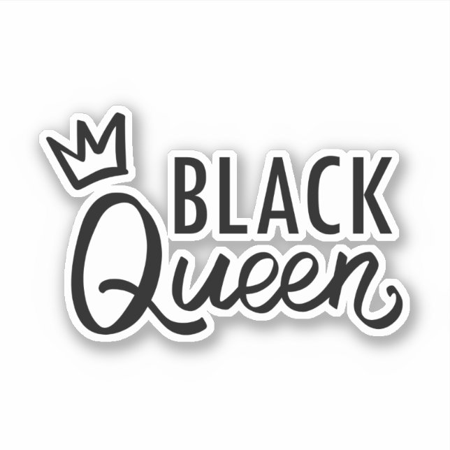 Black Queen Vinyl Stickers Klistermärken (Framsida)