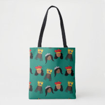 Black Queens shopping bag Tote