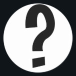 Black Query Mark Runt Klistermärke<br><div class="desc">Ett svart frågetecken.</div>