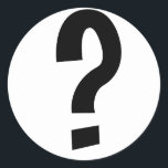 Black Query Mark Runt Klistermärke<br><div class="desc">Ett svart frågetecken.</div>